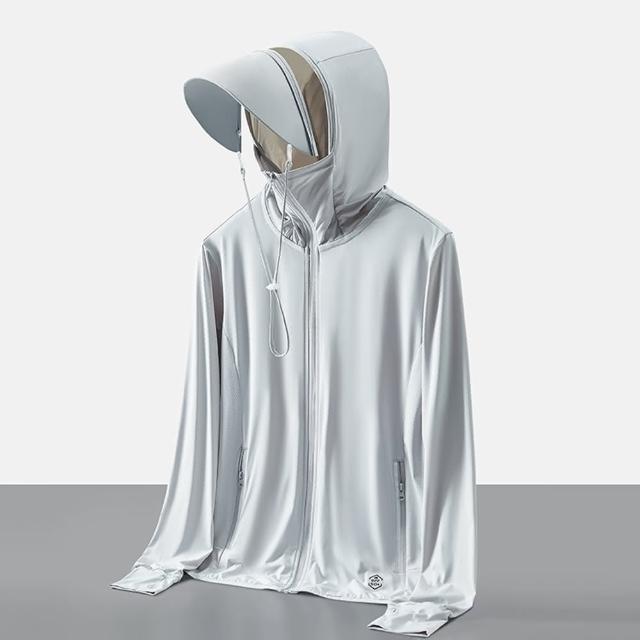 【巴黎精品】現貨+預購 防曬外套連帽夾克(冰絲透氣可拆帽檐男女外套11色a1ba10)