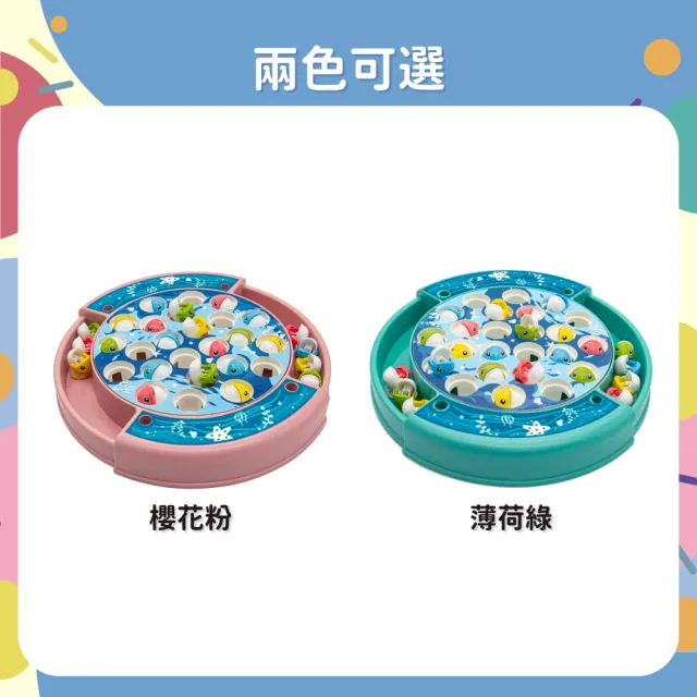 【OhBabyLaugh】電動釣魚盤(磁吸釣魚/早教啟蒙/親子互動/兒童專注力訓練/釣魚機/釣魚台/旋轉釣魚盤)
