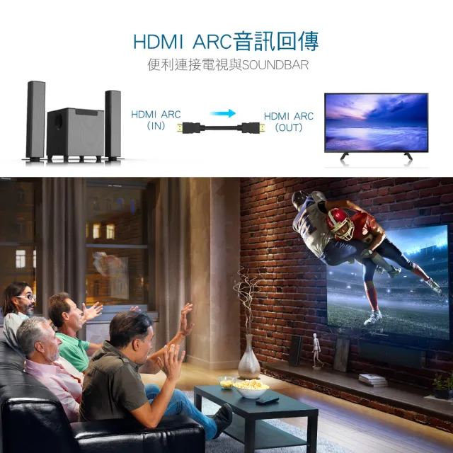 【DIKE】二入組 -HDMI 2.0 公對公 高解析真4K60Hz 2.5M 高解析影像傳輸線(DLH525BK-2)