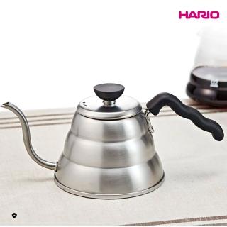 【HARIO】HARIO 小雲朵不鏽鋼細口壺-霧銀 600ml(雲朵壺 咖啡細口壺 不鏽鋼壺)