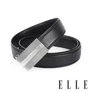 【ELLE HOMME】自動扣皮帶/紳士皮帶-品牌水平洞底