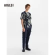 【AIGLE】男 有機棉印花短袖T恤(AG-FAC94A220 黑迷彩)