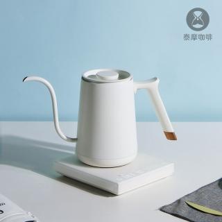 【TIMEMORE 泰摩】魚SMART溫控咖啡手沖壺 600ml 細嘴 白色(溫控壺)
