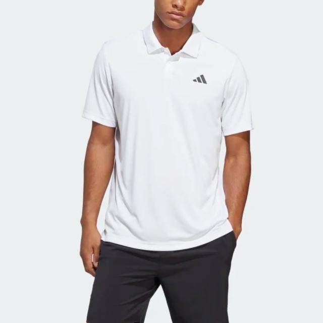 【adidas 愛迪達】上衣 男款 短袖上衣 運動 POLO衫 CLUB POLO 白 HS3277