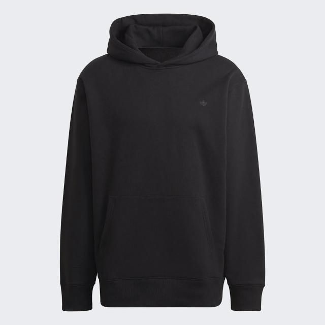 【adidas 愛迪達】C Hoodie Ft 男女 連帽上衣 帽T 長袖 寬鬆 重磅 袋鼠口袋 休閒 黑(HK2937)