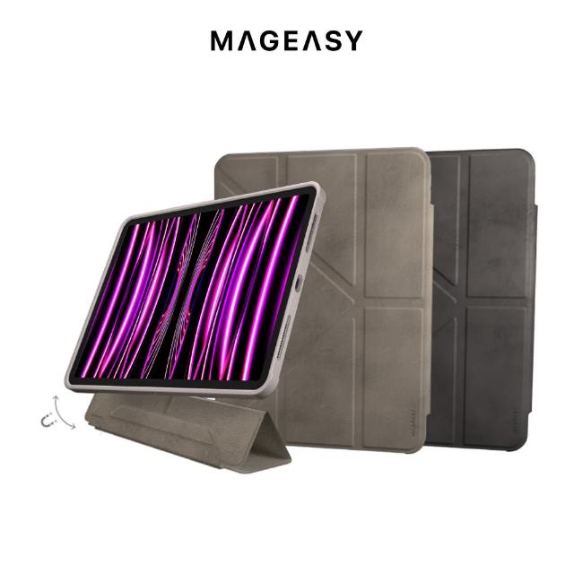 【MAGEASY】iPad Pro 11吋/Air 10.9吋 可拆式多角度支架透明保護套 VIVAZ+(支援2025-24 iPad Air 11吋(M3))