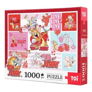 【TOi 圖益】Tom and Jerry情人節 拼圖1000片(新年禮物 DIY生日插畫桌遊新年禮物)