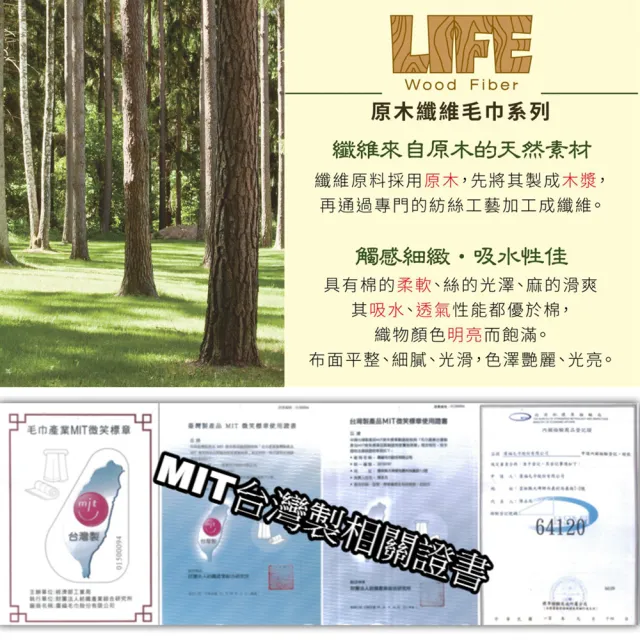 【LIFE 來福牌】台灣製原木纖維築夢浴巾(69x137cm)