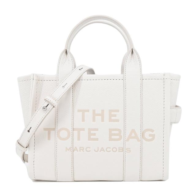 【MARC JACOBS 馬克賈伯】THE LEATHER MINI TOTE 皮革兩用托特包(迷你/白)