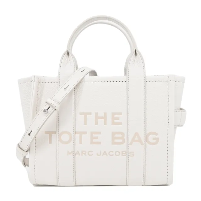 【MARC JACOBS 馬克賈伯】THE LEATHER MINI TOTE 皮革兩用托特包(迷你/白)