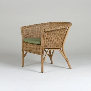 【山茶花家具】藤椅-自然色-田園造型/室內椅KC138LN(藤椅 涼椅 休閒椅)