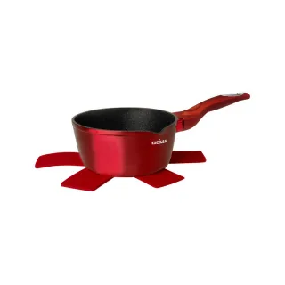 【EXCELSA】Phoenix鍋具保護墊+石紋不沾牛奶鍋 16cm(醬汁鍋 煮醬鍋 牛奶鍋)