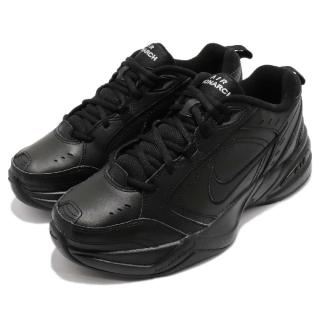 【NIKE 耐吉】休閒鞋 Air Monarch IV 黑 全黑 老爹鞋 皮革 厚底 復古 男鞋 女鞋(415445-001)