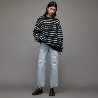 【ALLSAINTS】ZELMA 復古破壞高腰直筒牛仔褲 WE038T(直筒版型)