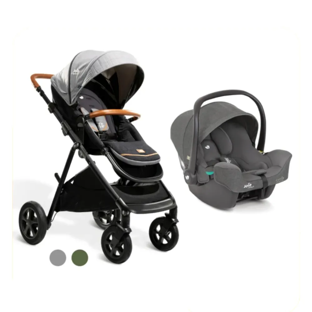 【Joie】aeria 高景觀三合一推車+iSnug 2 提籃汽座/汽車安全座椅/嬰兒手提籃汽座