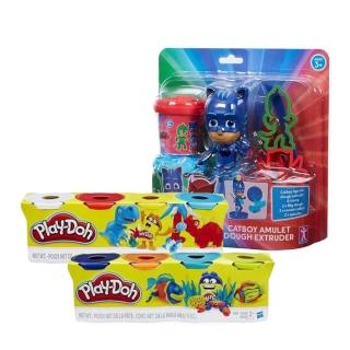 【Hasbro 孩之寶】創意DIY系列-小英雄模型黏土組+四色組 4oz兩入隨機(PJ06726+HB5517)