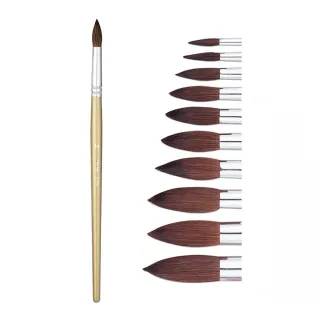 【Pentel 飛龍】水彩畫筆 圓頭 0號 /支 ZBS1-0T(0號)