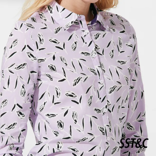 【SST&C 出清２折】淡紫色印花女士襯衫7561906010