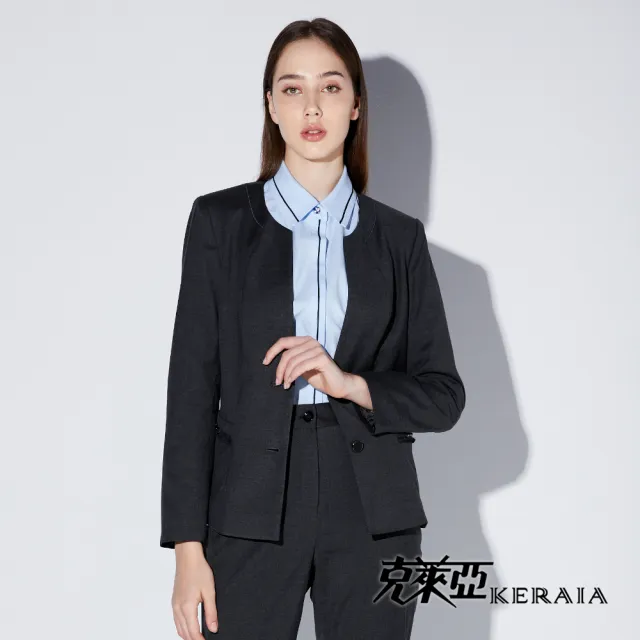 【KERAIA 克萊亞】都會經典鍊條西裝外套