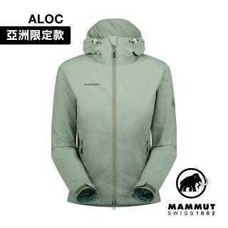 【Mammut 長毛象官方直營】Hiking WB Hooded Jacket AF W 健行防風連帽外套 女款 玉石綠 #1012-00401