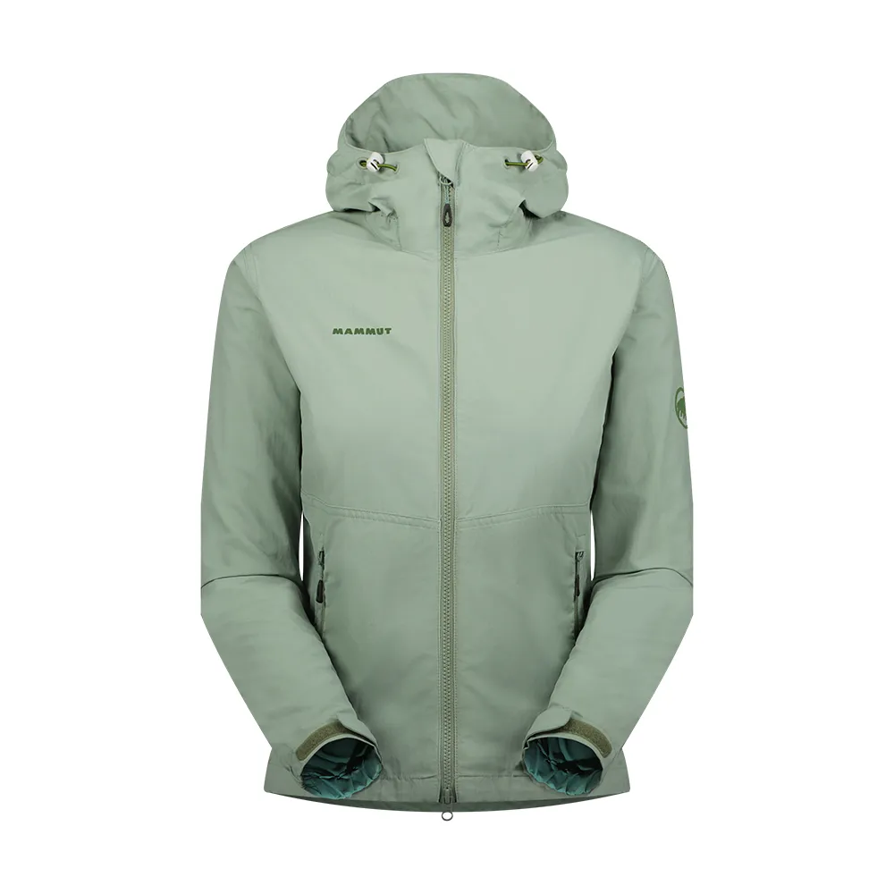 【Mammut 長毛象】Hiking WB Hooded Jacket AF W 健行防風連帽外套 女款 玉石綠 #1012-00401