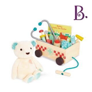 【B.Toys】波比看醫生-診療救護拖車