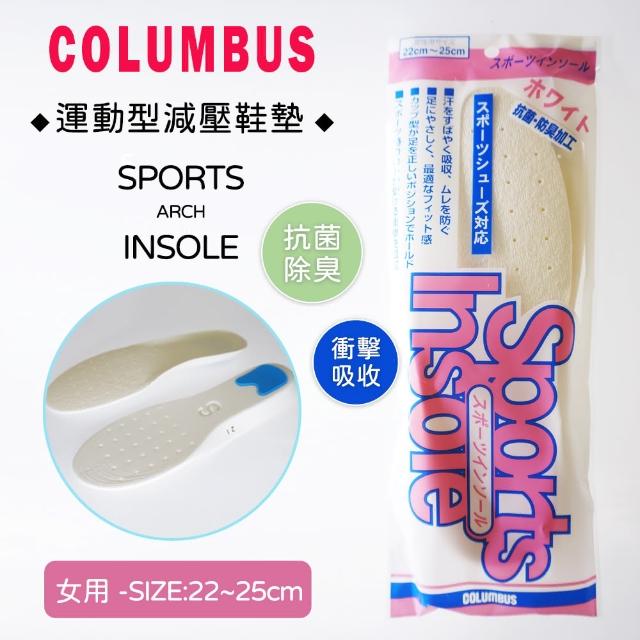 【PONI JOHN】日本COLUMBUS女用運動型減壓鞋墊(吸震鞋墊 透氣鞋墊 運動鞋墊)