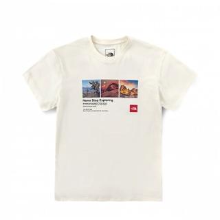 【The North Face】北臉 上衣 男款 短袖上衣 運動 M S/S PHOTOPRINT GRAPHIC TEE 白 NF0A81N7N3N