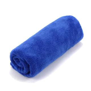 【威力鯨車神】頂級加厚超細纖維洗車巾/擦車布/藍色毛巾-加大30x70cm(2入)