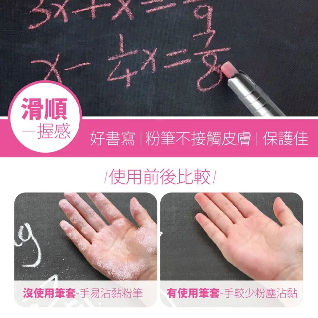 【Finger Pop 指選好物】塑膠/不鏽鋼粉筆套4入組(粉筆套 自動彈出 粉筆夾 磁鐵粉筆夾 磁吸粉筆夾)
