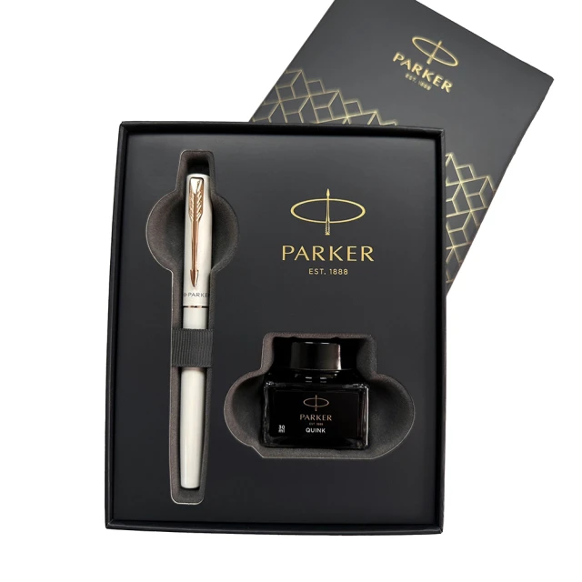 PARKER 派克 威雅XL 月光白玫瑰金夾限定版鋼筆墨水禮盒