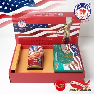 【美國許氏】紅燒吉品真鮑魚+花旗參包禮盒(5顆/155g/12入原粒包)
