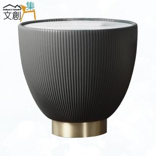 【文創集】曼海1.6尺巖板圓杯造型小茶几