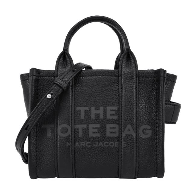 【MARC JACOBS 馬克賈伯】THE LEATHER MICRO TOTE 皮革兩用托特包(黑)