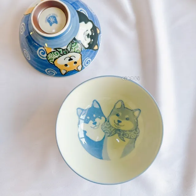 【Ciao Li 僑俐】日本製柴犬大飯碗｜六入組(美濃燒柴犬餐具飯碗)
