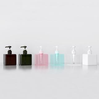 【收納家】亮面透明正方乳液PET按壓瓶250ml 2入組(空瓶 塑膠瓶 乳液瓶 分裝瓶)