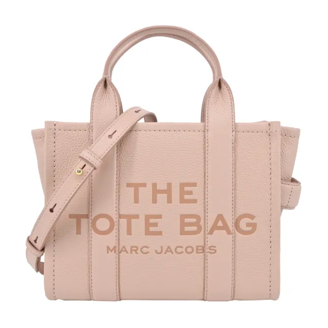【MARC JACOBS 馬克賈伯】THE LEATHER MINI TOTE 皮革兩用托特包(迷你/玫瑰粉)