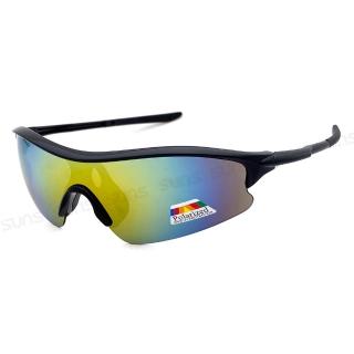 【SUNS】Polarized運動太陽眼鏡 頂規強化輕量偏光鏡片 黑框桔水銀S216 抗UV400(採用防爆鏡片/防眩光)