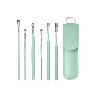 【Kyhome】6件組 不鏽鋼掏耳棒 耳朵清潔工具(挖耳棒 採耳棒 挖耳勺 掏耳器 掏耳神器)