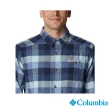 【Columbia 哥倫比亞 官方旗艦】男款- 長袖格子襯衫-藍色格紋(UAE15230JC / 2022年秋冬)
