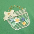 【ILEY 伊蕾】可愛花籃縲縈針織上衣(綠色；M-XL；1231455007)