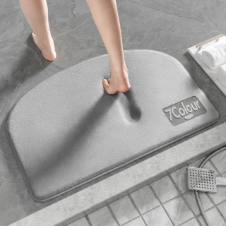 【Kyhome】記憶棉浴室吸水地墊 玄關地墊 防滑腳墊 廚房/軟地墊(40x60cm)