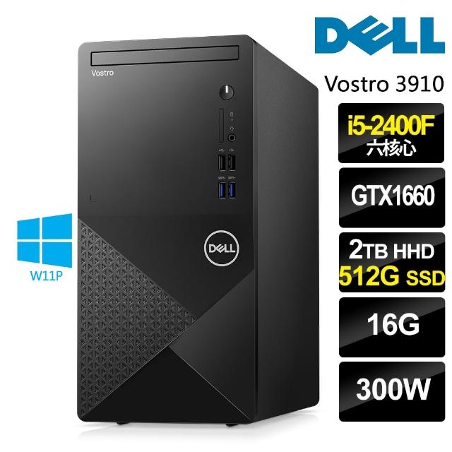 【DELL 戴爾】i5 GTX1660特仕商用電腦(V3910-R1548BTW/i5-12400F/16G/512G SSD+2TB HDD/GTX1660/W11P)