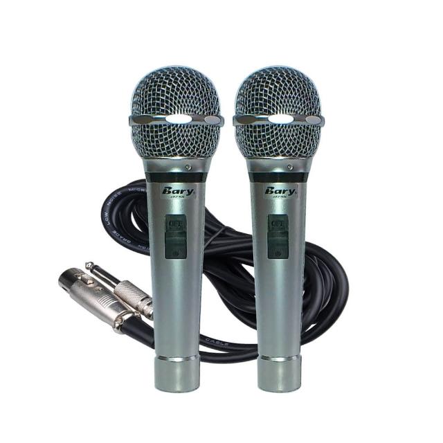 【BARY】日本款唱歌學校會議用高質感金屬有線型麥克風2組裝(SS-07-II)