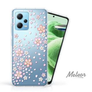 【Meteor】MI 紅米 Note 12 5G 奧地利彩鑽空壓防摔手機殼(櫻花)