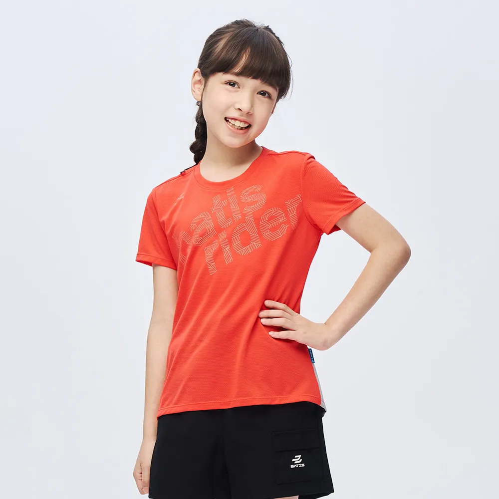 【BATIS 巴帝斯】戶外騎行機能短T - 女童 - 三色(吸濕排汗、抗UV)