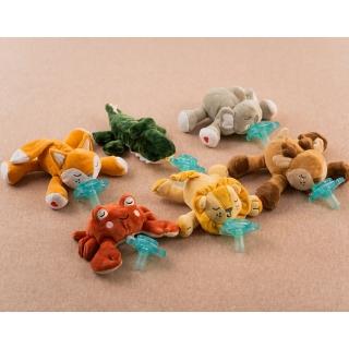 【丹麥 Queebi 嬰幼精品】安撫奶嘴玩偶(奶嘴可通用 彌月禮 新生兒玩伴 多款可選)