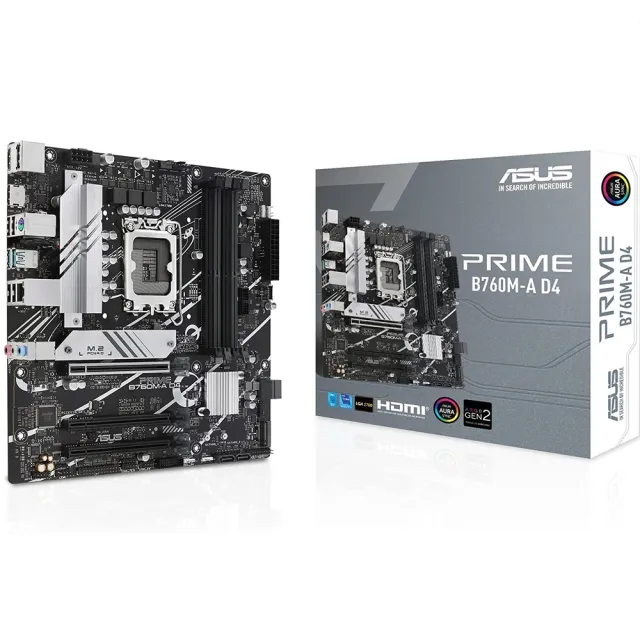 【Intel&華碩限時組】PRIME B760M-A D4主機板+13代i5-13600KF處理器