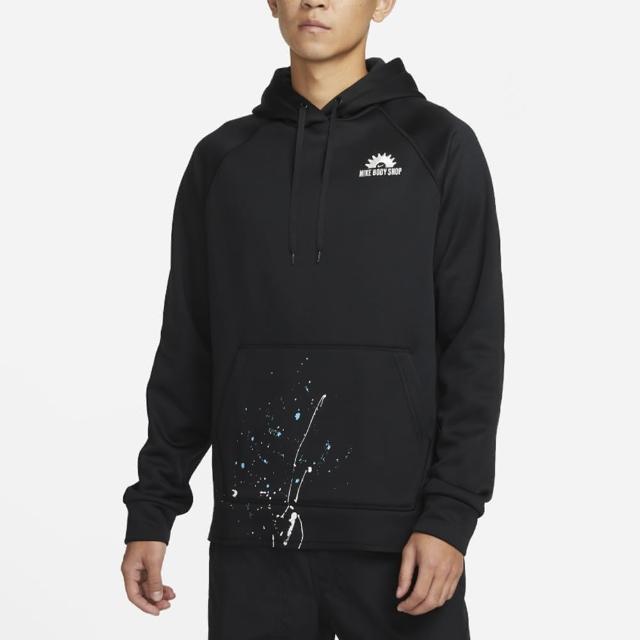 【NIKE 耐吉】上衣 男款 長袖上衣 帽T 運動 刷毛 AS M NK TF FLEECE TOP DYE 黑 DV9907-010