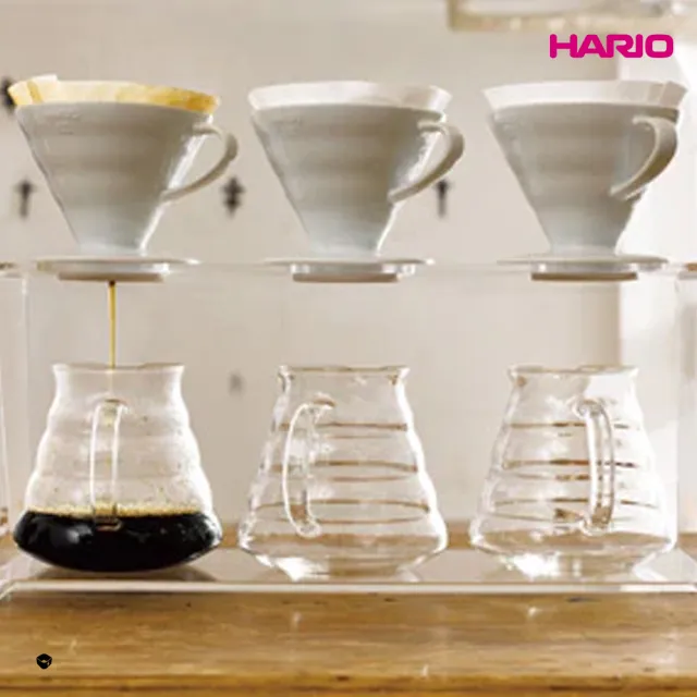 【HARIO】V60雲朵36咖啡 01 玻璃分享壺-透明 360ml(分享壺 咖啡壺 玻璃壺 雲朵壺)